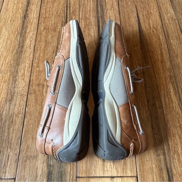 Sperry Top Sider Boat Shoes Mens 13 Slip Ons Loafer Tan Brown Leather Preppy - Picture 9 of 12